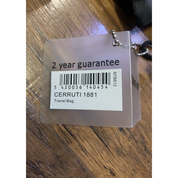 Cerutti 1881 Travel Bag Black Leather New With Tags - Picture 6 of 7